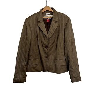 Rena Rowan Brown two button stretch blazer 16